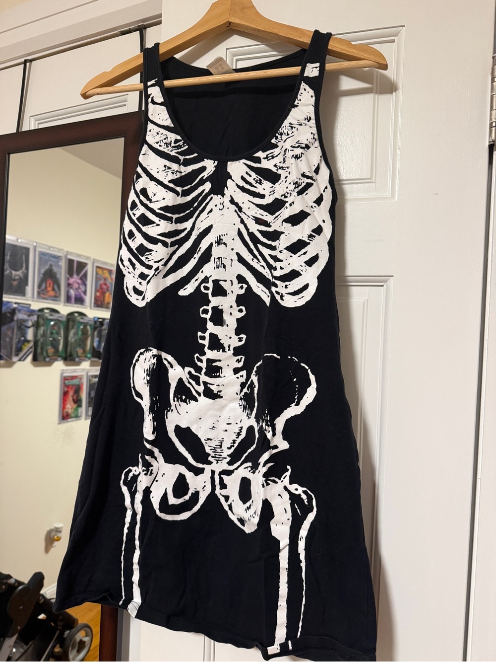 Black Skeleton Graphic Tank Dress